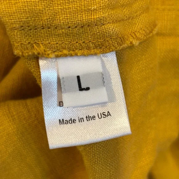 Soludos Mustard 100% linen light jacket - Size Large - Picture 6 of 7